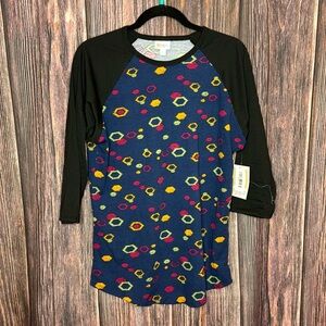 LuLaRoe Randy Raglan 3/4 Sleeve Shirt